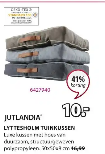 Jysk Jutlandia Lyttesholm Tuinkussen 50x50x8 cm aanbieding