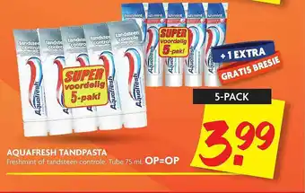 Dekamarkt Aquafresh Tandpasta aanbieding