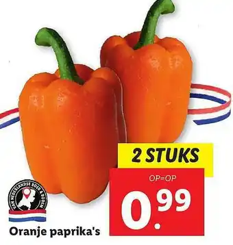 Lidl Oranje Paprika's aanbieding