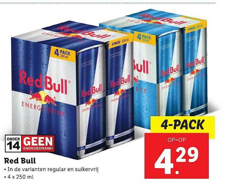 Red Bull aanbieding bij Lidl