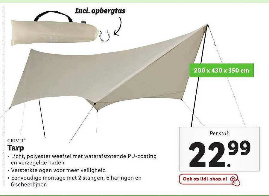 Crivit Tarp aanbieding bij Lidl