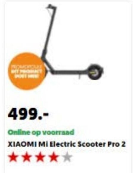 Xiaomi Mi Elektric Scooter Pro 2 aanbieding bij MediaMarkt