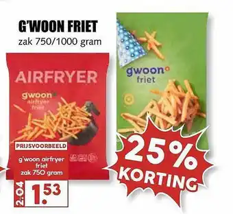 MCD Supermarkt G'woon Friet aanbieding