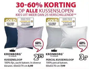 Jysk OP ALLE KUSSENSLOPEN aanbieding