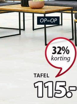 Jysk TAFEL aanbieding