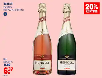 Makro Henkell 750 ml aanbieding