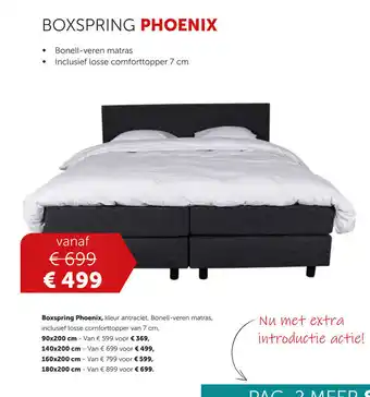 Woonboulevard Poortvliet Boxspring Phoenix 140*200 cm aanbieding