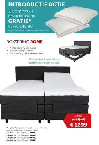 Woonboulevard Poortvliet Boxspring Rome 140*200 cm aanbieding