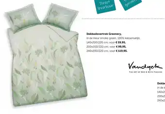 Woonboulevard Poortvliet Vandyck Dekbedovertrek Greenery 140*200 cm aanbieding