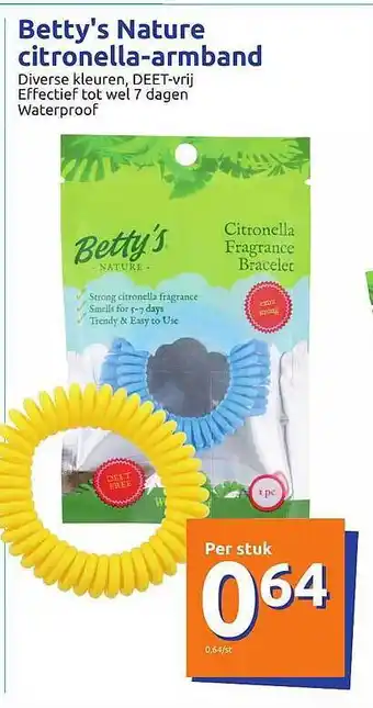 Action Betty's Nature Citronella-Armband aanbieding