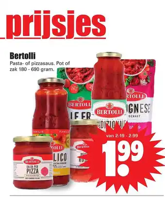 Dirk Bertolli Pasta- Of Pizzasaus aanbieding