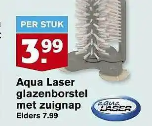 Hoogvliet Aqua Laser Glazenborstel Met Zuignap aanbieding