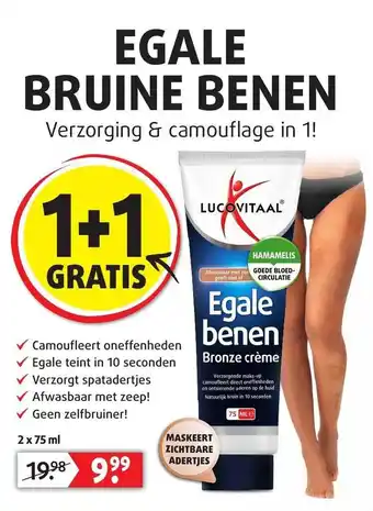 Lucovitaal Lucovitaal Egale Benen Bronze Crème 1+1 Gratis aanbieding