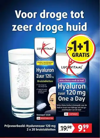 Lucovitaal Lucovitaal Hyaluronzuur 120 Mg 1+1 Gratis aanbieding