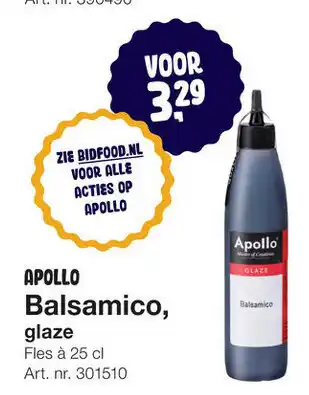 Bidfood Appolo Balsamico glaze 250ml aanbieding