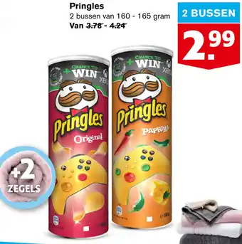 Hoogvliet Pringles 2*160-165g aanbieding