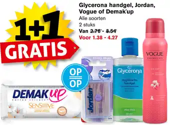 Hoogvliet Glycerona handgel, Jordan, Vogue of Demak'up aanbieding