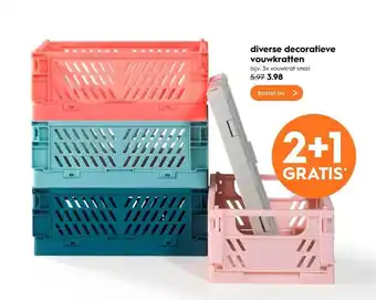 Blokker Diverse Decoratieve Vouwkratten 2+1 Gratis aanbieding