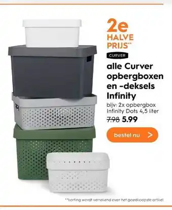 Blokker Alle Curver Opbergboxen En -deksels Infinity aanbieding