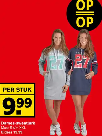 Hoogvliet Dames-sweatjurk aanbieding