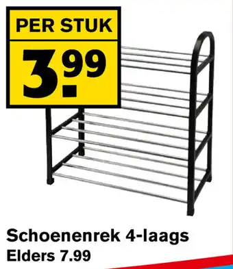 Hoogvliet Schoenenrek 4-laags aanbieding