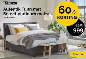 Beter Bed Autentik Tunn met Select platinum matras aanbieding