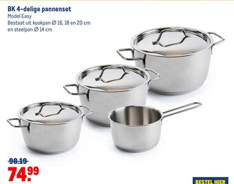 Makro BK 4-delige pannenset aanbieding