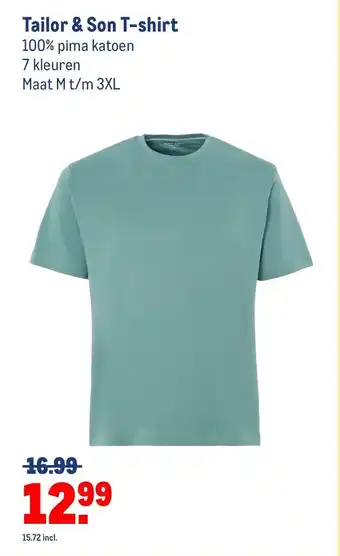 Makro Tailor & Son T-shirt aanbieding