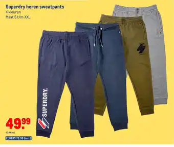 Makro Superdry heren sweatpants aanbieding