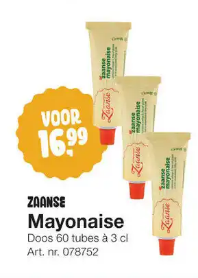 Bidfood Zaanse Mayonaise 60*3g aanbieding