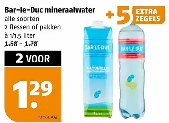 Poiesz Bar-le-Duc mineraalwater aanbieding