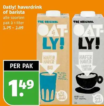 Poiesz Oatly! haverdrink of barista aanbieding