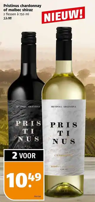 Poiesz Pristinus chardonnay of malbec shiraz aanbieding