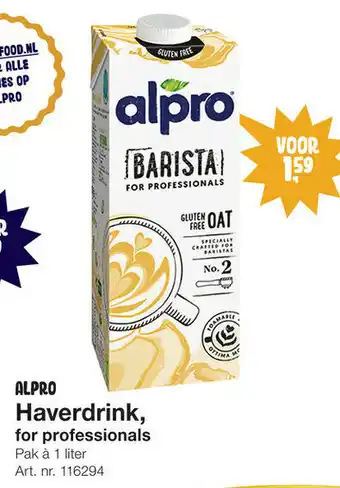 Bidfood Alpro Barista Haverdrink 1L aanbieding