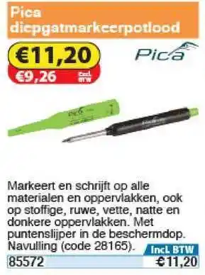 Toolstation Pica Diepgatmarkeerpotlood aanbieding