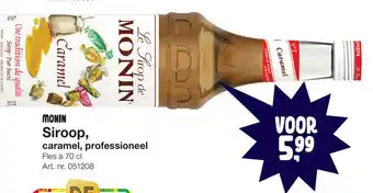 Bidfood Monin Siroop Caramel 700ml aanbieding