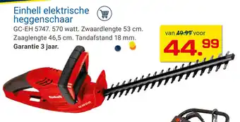 Kluswijs Einhell Elektrische heggenschaar | GC-EH 5747 aanbieding