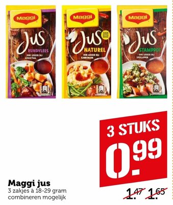 Coop Maggi jus 3*18-29g aanbieding