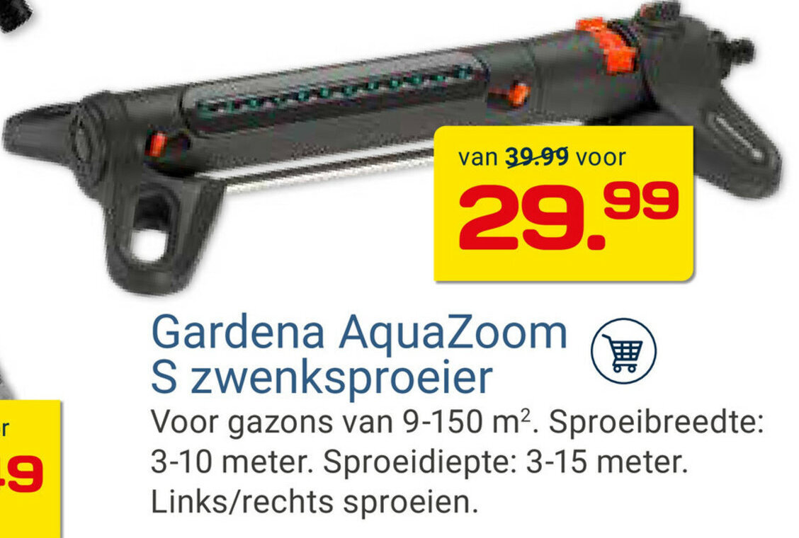 Gardena Aquazoom S Zwenksproeier nbieding Bij Kluswijs