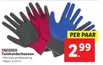 Lidl PARKSIDE Tuinhandschoenen 6/11 aanbieding