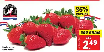 Lidl Hollandse aardbeien 500 gr aanbieding