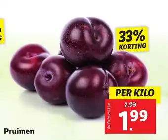 Lidl Pruimen 1 kg aanbieding