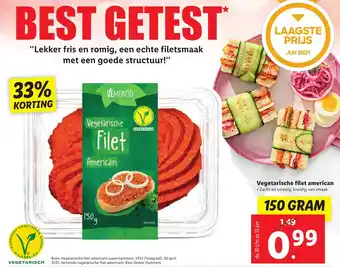 Lidl Vegetarische filet american 150 gr aanbieding