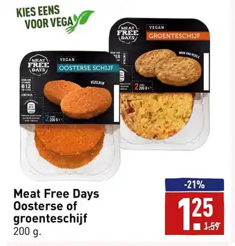 ALDI Meat Free Days Oosterse of groenteschijf 200g aanbieding