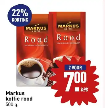 ALDI Markus koffie rood 500g aanbieding