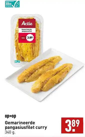 ALDI Gemarineerde pangasiusfilet curry 340g aanbieding