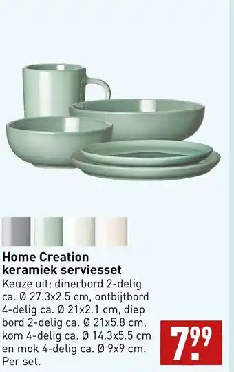 ALDI Home Creation keramiek serviesset aanbieding