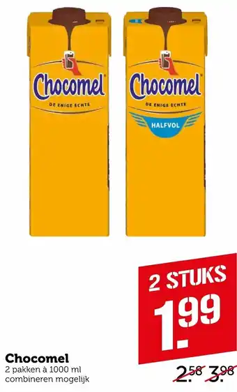 Coop Chocomel 2*1L aanbieding