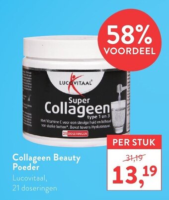 Holland & Barrett Lucovitaal Collagen Beauty Poeder 21 doseringen aanbieding