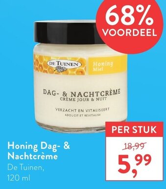 Holland & Barrett De Tuinen Honing Dag- & Nachtcreme 120ml aanbieding